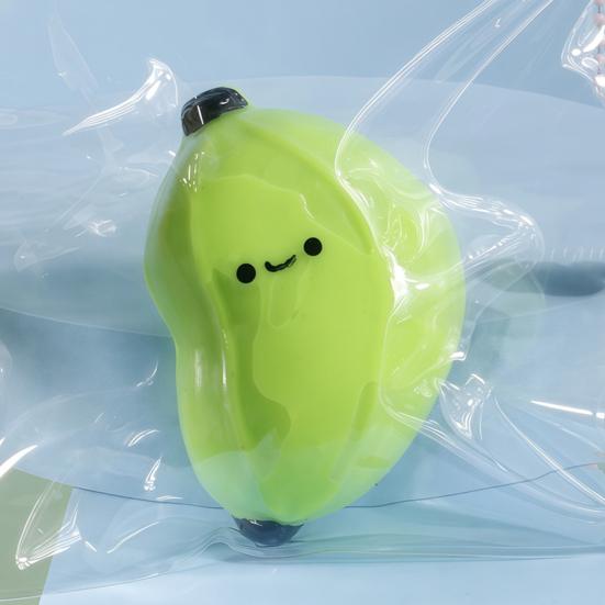 Brinquedo de Apertar Banana Desenho Animado Simulado Elástico Rebote Lento Banana Sorridente Fidget Toy Portátil Formato de Fruta Simulada Brinquedo Sensorial