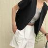 French Style V-Neck Short-Sleeve Blazer