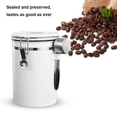 40/50/60 OZ Coffee Bean Container 304 Stainless Steel Food Storage Container with Scoop with Date Tracker for Flour Cereal Sugar