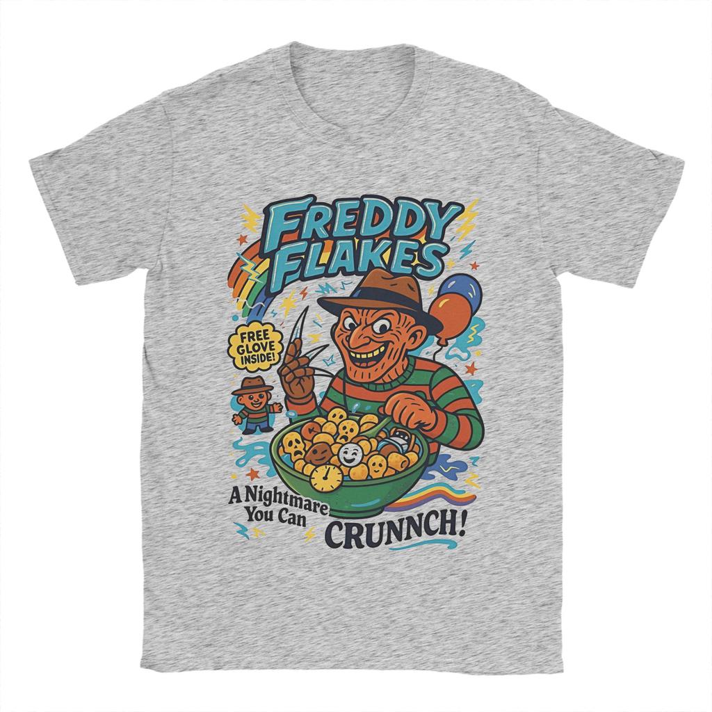 Casual T-Shirt Summer Freddys Kruegers Halloween Novelty T Shirts Cotton Tshirt Men's Basic Printed Short Sleeve Top Tees