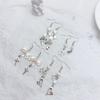 4 Pairs Bowknot/Star/Heart Ear Drop Colorful Dangle Earrings Stylish Decorations