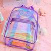 CALLARON Clear Heart PVC Transparent Backpack for x x Lightweight and Perfect for Field and Concerts Kids' Backpack, Pattern, Material, Girls, 4"