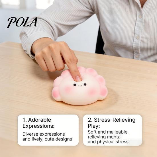 Squeeze Stress Ball Dumpling Pinching Toy, Relief Soft Elastic Fidget Rebound Portable Mini Ball, for Anxiety And Irritability Release Reliever