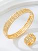 Elegant European Hollow Rhinestone Bracelet & Ring Set