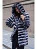 Women's Hooded Imitation Mink Fur Winter Coat – Thick, Warm, Casual Mid-Length Windbreaker