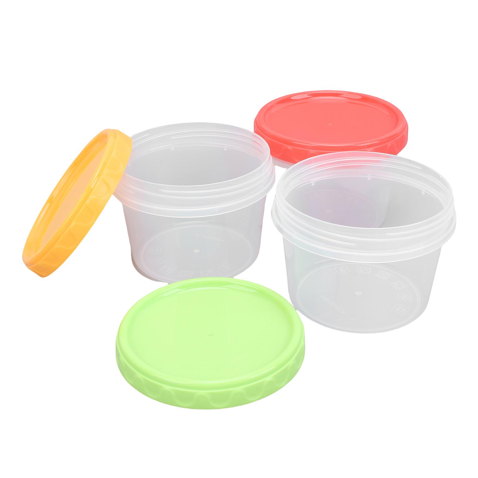 

12pcs 16oz 475ML Freezer Containers with Lids Twist Top Reusable Food Storage Containers for Lunch Snacks Round Wide L