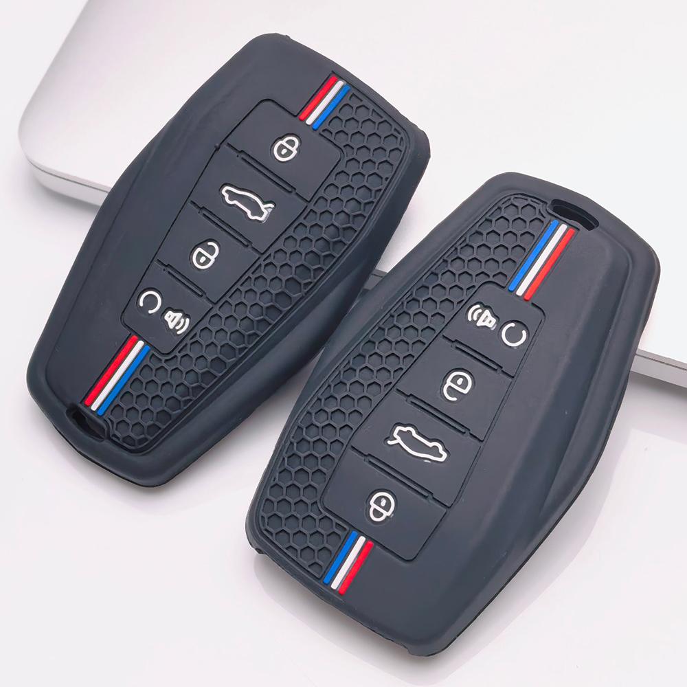 Key Fob Cover for Geely Galaxy L6 L7 Xingyue Xingrui Boyue Coolray Emgrand Binrui Cool Anti-Scratch Guard Shockproof Protection Soft Grip Texture