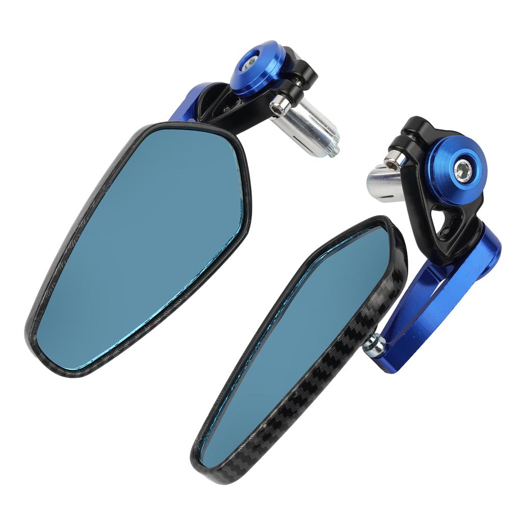 Motorcycle Rearview Mirror Carbon Fiber Pattern Handlebar Mirror Modified Inverted Rear Mirror Universal Motorbike Accessories