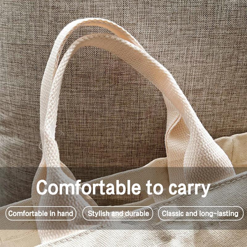 Small /Large Canvas Lunch Box Lady Food Storage Bags Lunch Bag Handbag Pouch Picnic Tote Small Handbag Dinner Container