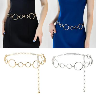 Luxury Women's Waist Chain Simple Design Metal Chain Fashion Accessories Belt