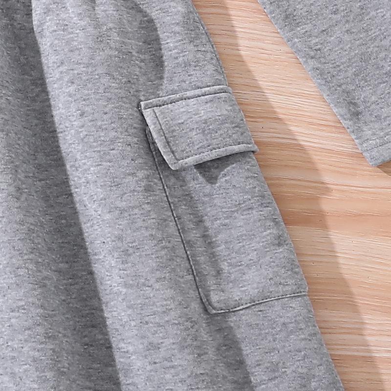 Dívčí šaty Dětské oblečení Podzimní móda Nášivka s písmenem Stojáček Dlouhý rukáv Svetr Sportovní šaty