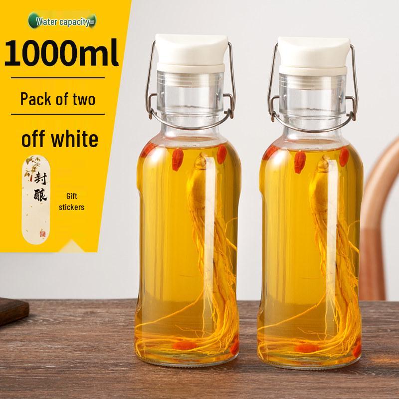 High-Grade Thick Glass Wine Bottle for Long-Term Baijiu Storage, Sealed and Durable