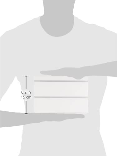Tatsumiya 21.0 square double tier white Size: Approx. W21 D21 H14.5 54907
