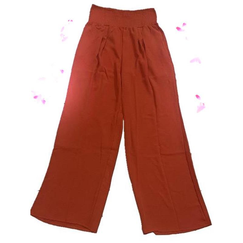 Frühling Sommer Damen Einfarbig Hochtailliert Weitbein Hose Lässig Lange Hose Leicht Bequem Weitbein Hose Für Damen