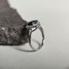 Silver Ring with Natural Sapphire 2.895ct, Cubic Zirconias, Item Weight 2.97 G (2180913)