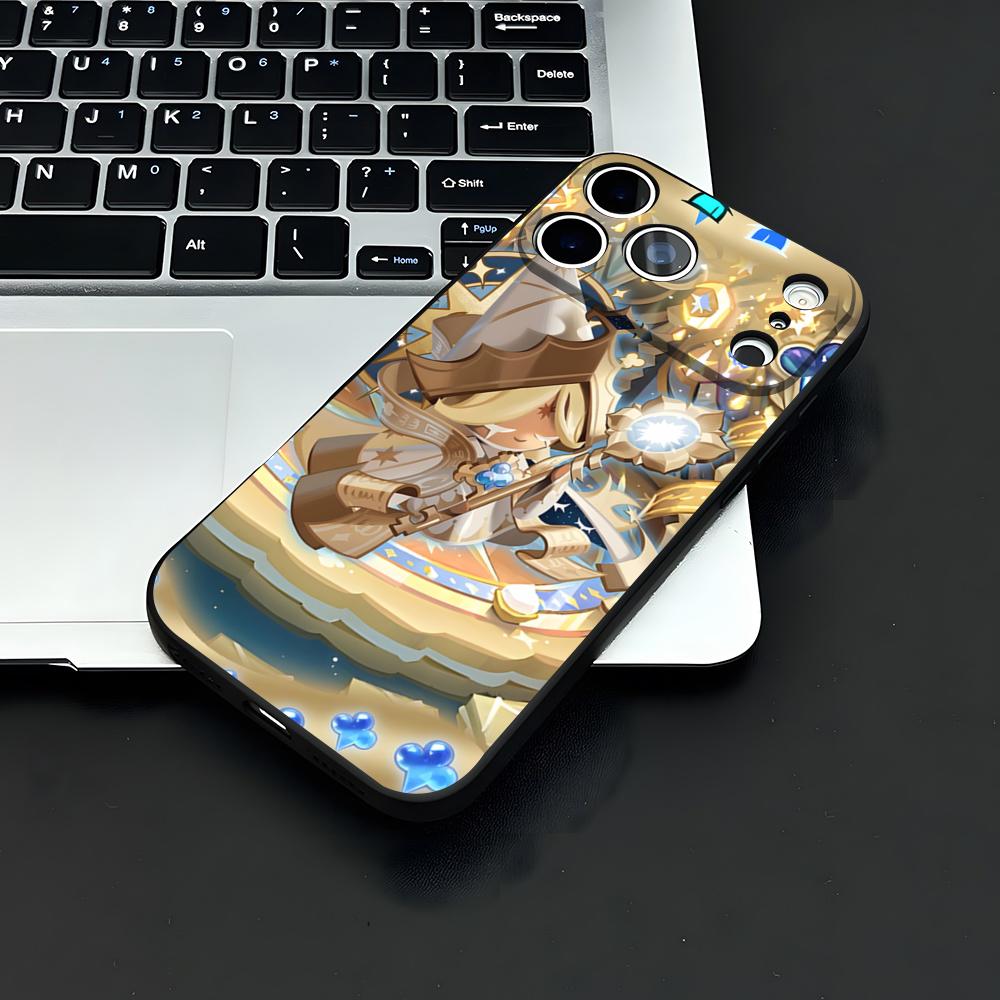

Чехол для телефона C-Cookie Run K-Kingdom Для IPhone 17 Air 16 E Pro Max 15 14 13 Mini 12 Pro 11 Max Plus Черный Мягкий iPhone 16 Pro Max