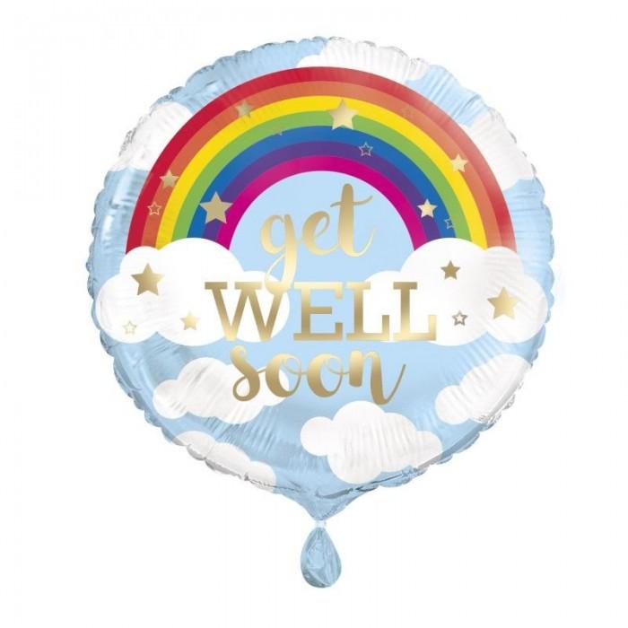 Unique Party Gute Besserung, Regenbogen-Folienballon