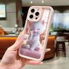 Cute pink cat pattern phone case suitable for iPhone 17 16 15 14 13 12 11 Pro/Max/Plus anti drop and shockproof back cover