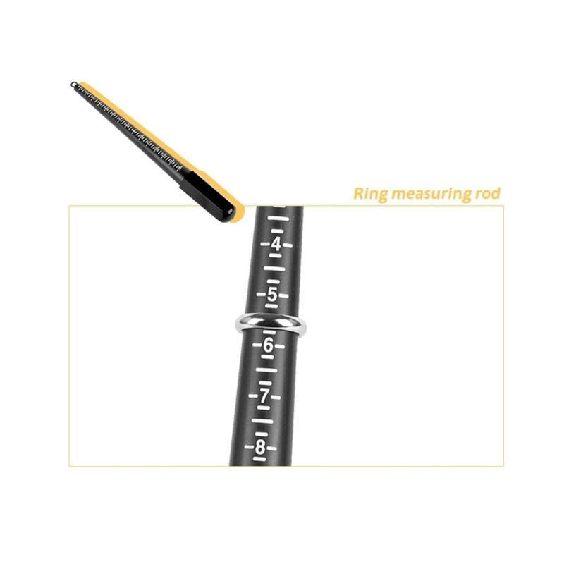 Ring Measurer and Ring Sizer Ring Measurement Stick Black American Degrees Rings and Ruler Ring Making Tools