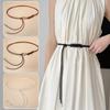 Long Length Waist Rope Belt Solid Color Body Chain Belt Rope Thin Belt  Dress Clothing Accessories