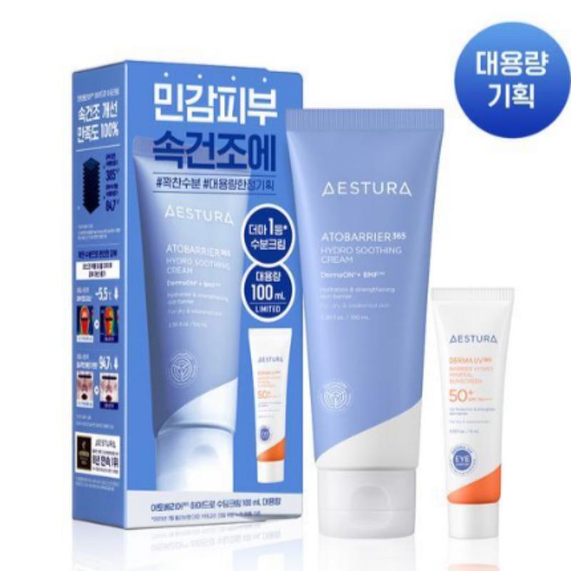 Astra Atobarrier365 Hydro Soothing Cream 100ml Large Set (+ Mineral Sunscreen 10ml)