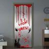 PE Blood Fingerprints Door Stickers Decorative Halloween Decorative Door Sticker  Bathroom Rooms