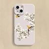 Flower and Bird Chinese Style TPU Soft Phone Case for iPhone 14 Pro Max 13 Mini 12 12Pro 11 XR X XS Max 15