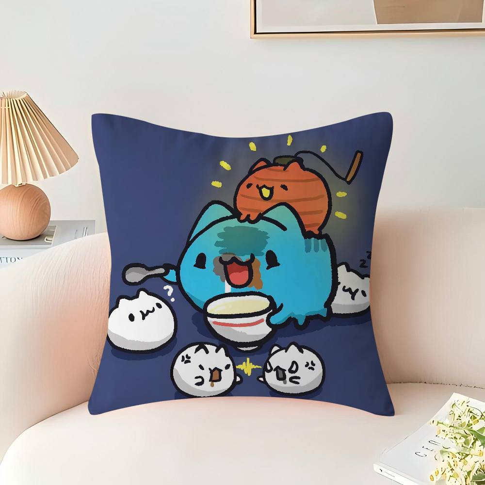 B-Bugcat Capoo Stitch Polštářový povlak Šťastný drak Potah na polštář na pohovku Domácí dekorace do pokoje Dětský dárek