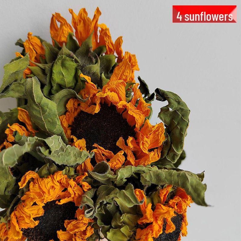 Preserved Eucalyptus & Sunflower Bouquet with Baby's Breath and Reeds – Perfect for Living Room Decor or Photography