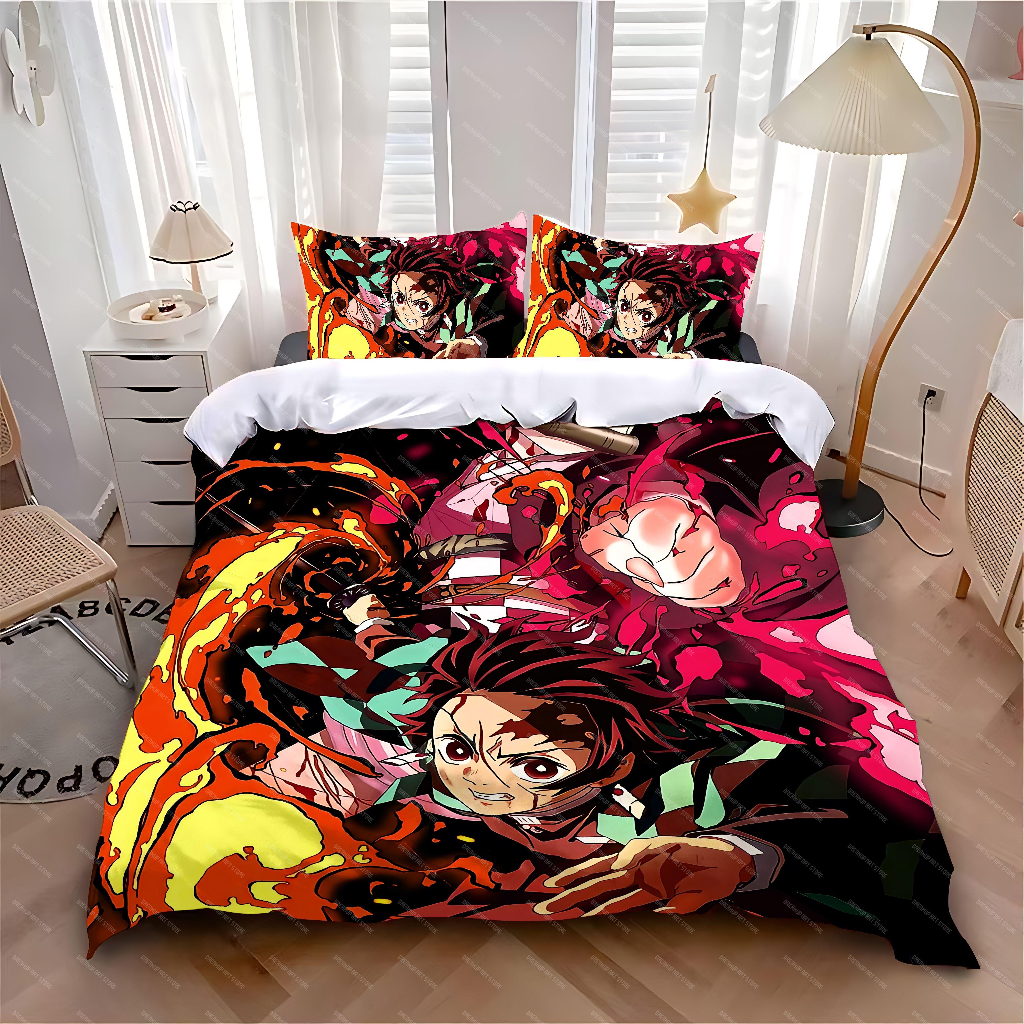 Dekbedovertrek Kussensloop Beddengoedset Anime D-Demons S-Slayers Volwassene Jongen Meisje Slaapkamerdecoratie Kinderen Eenpersoons Tweepersoons Groot Formaat AU Single 140x210cm