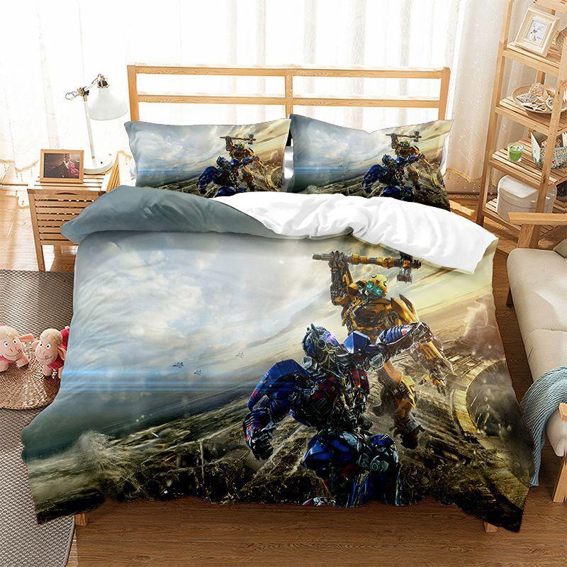 High Quality Movie Robot Bedding Set T-Transformers’ Duvet Cover Set teenage boys Quilt Cover For Gifts for children