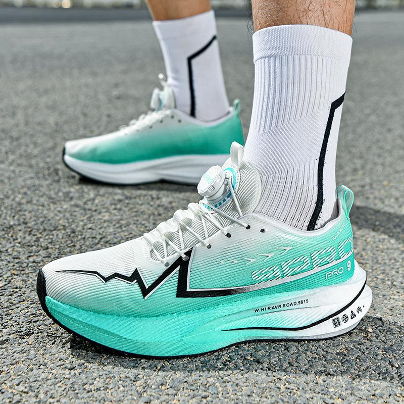 Carbon board running shoes mesh breathable sports shoes autumn youth shock absorption racing shoes men's and women's shoes