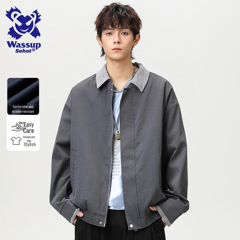 Wassup Sohot Men's Color Block Casual Jacket