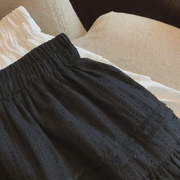 Women's French-Style High Waist Puffy White A-Line Skirt - New Summer Small Size Ballet Skirt