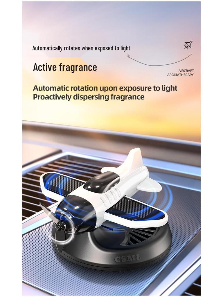 Luxury Solar-Powered Rotating Airplane Car Perfume & Aromatherapy Centerpiece