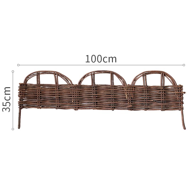 Willow Woven Garden Fence: Small Edging for Indoor/Outdoor Flower Beds, Lawns, Nurseries, Balconies, Courtyards.