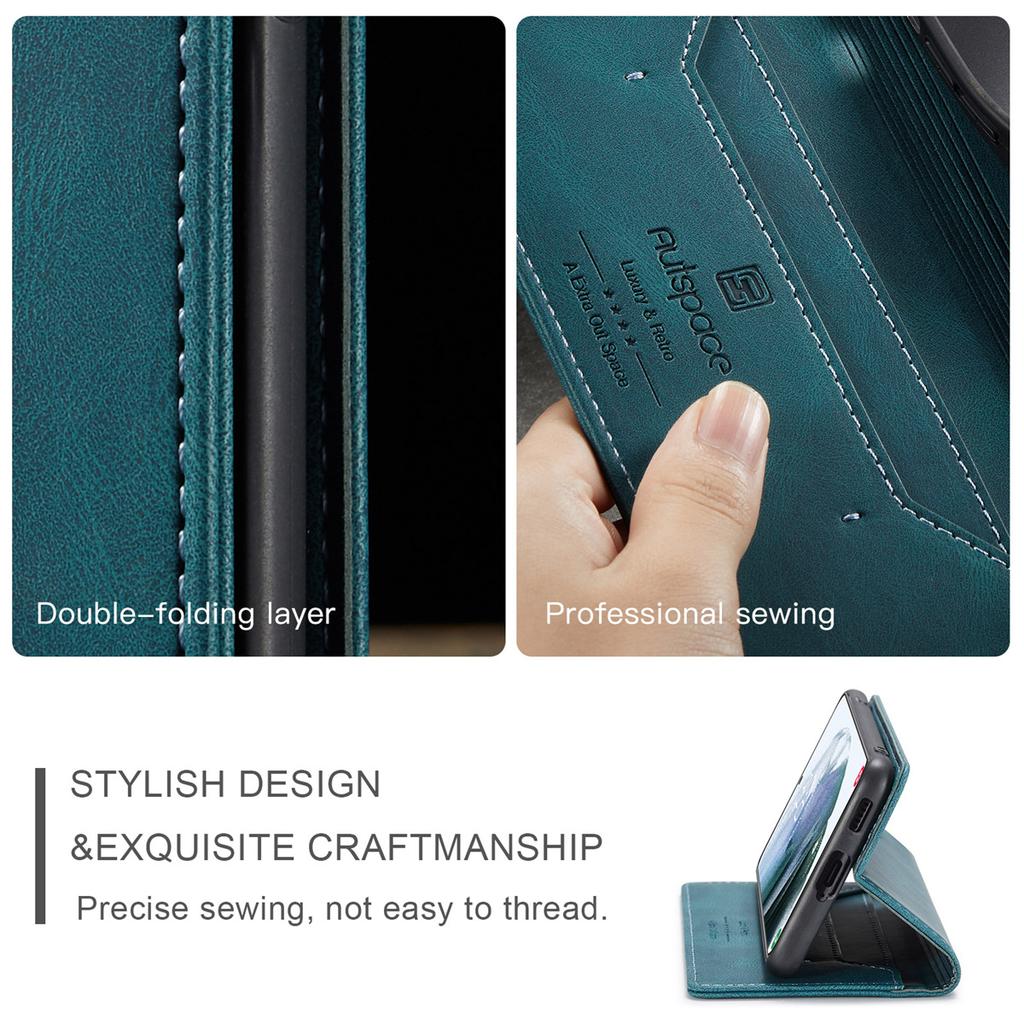 Premium Vintage Leather Wallet Case for Samsung Galaxy S21+ / S21 Plus - Flip Cover with Card Slots, Shockproof Retro Style (4 Colors)