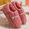 Order A Size Up Home Slippers Thick-soled Cartoon Male Cotton Slippers Female Indoor Cute Plush Couple Cotton Slippers