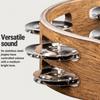 MEINL Percussion Compact Wood Tambourine Stainless Steel 2rows CTA2WB