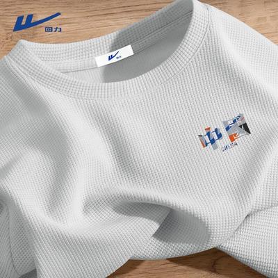 Warrior Waffle Knit Casual Long Sleeve T-Shirt