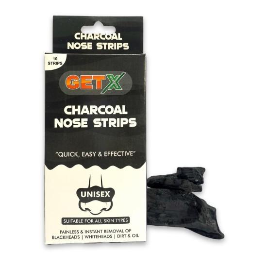 

GETX Charcoal Nose Strips (10 Strips), Deep Cleansing Nose Pore Strip for Men & Women | Reduces & Prevents Blackheads, Whiteheads, Dirt and Oil |