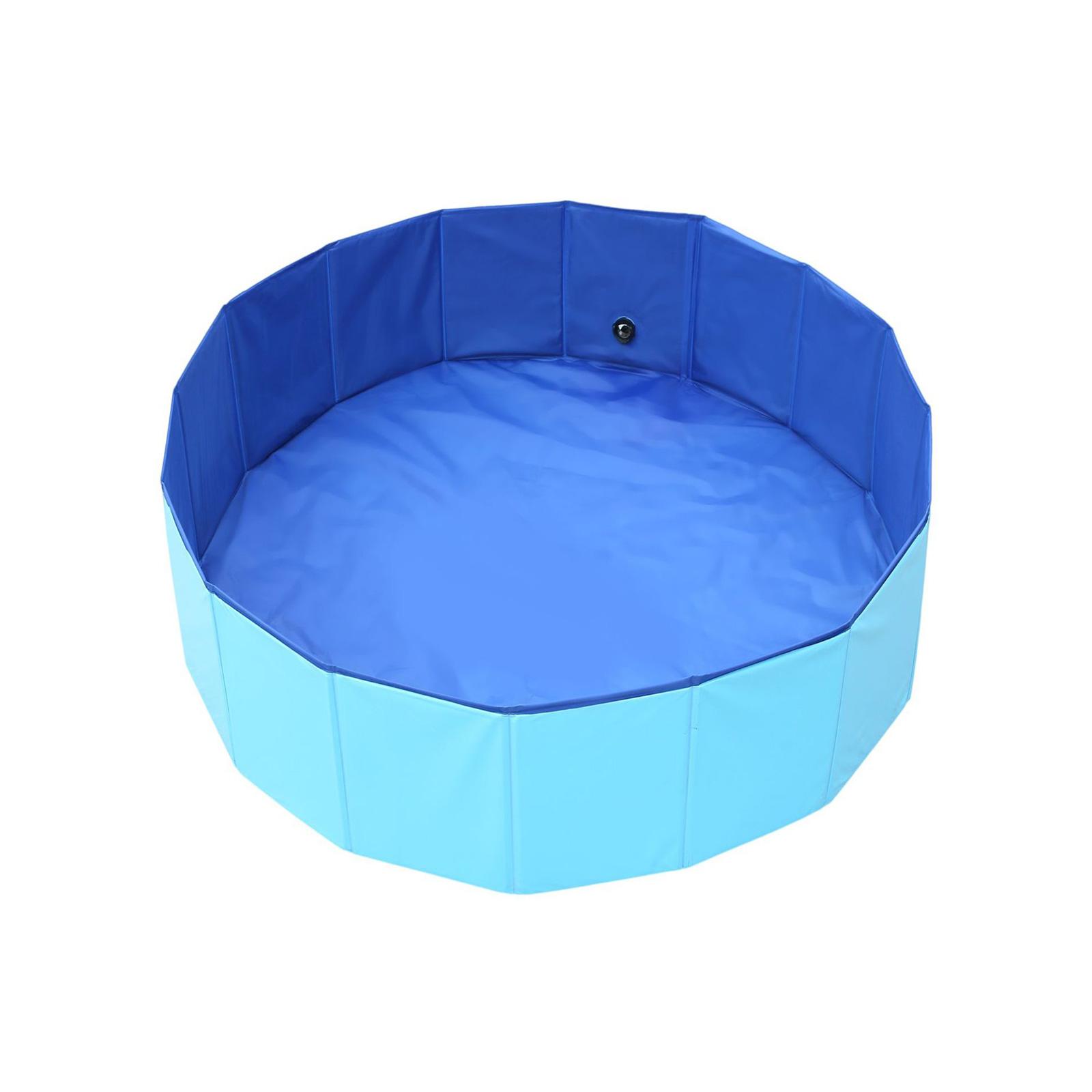 

Portable Dogs Swimming Pool Foldable Pet Bath Tub Indoor & Outdoor Kids Dogs Bathing Pool Rigid Dogs Paddling Pool синій