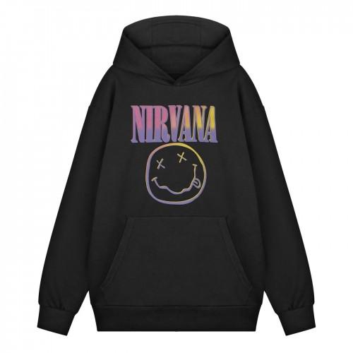 Nirvana Unisex Hoodie für Erwachsene mit Sonnenuntergangs-Logo