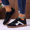Women's Shoes, Large-sized German Training Shoes, Round-toed Casual Shoes, Lace-up, Low-clasp, Flat Board Shoes