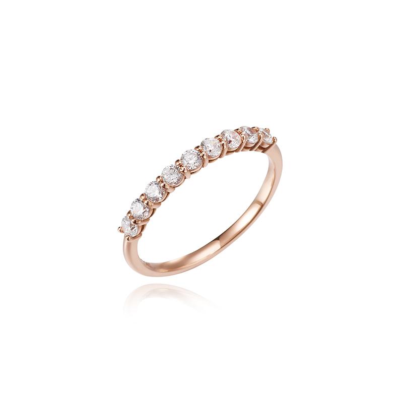 Tirrlirr 14K Pink Gold Show Love Layered Q Ring Trjk4P00287M-W