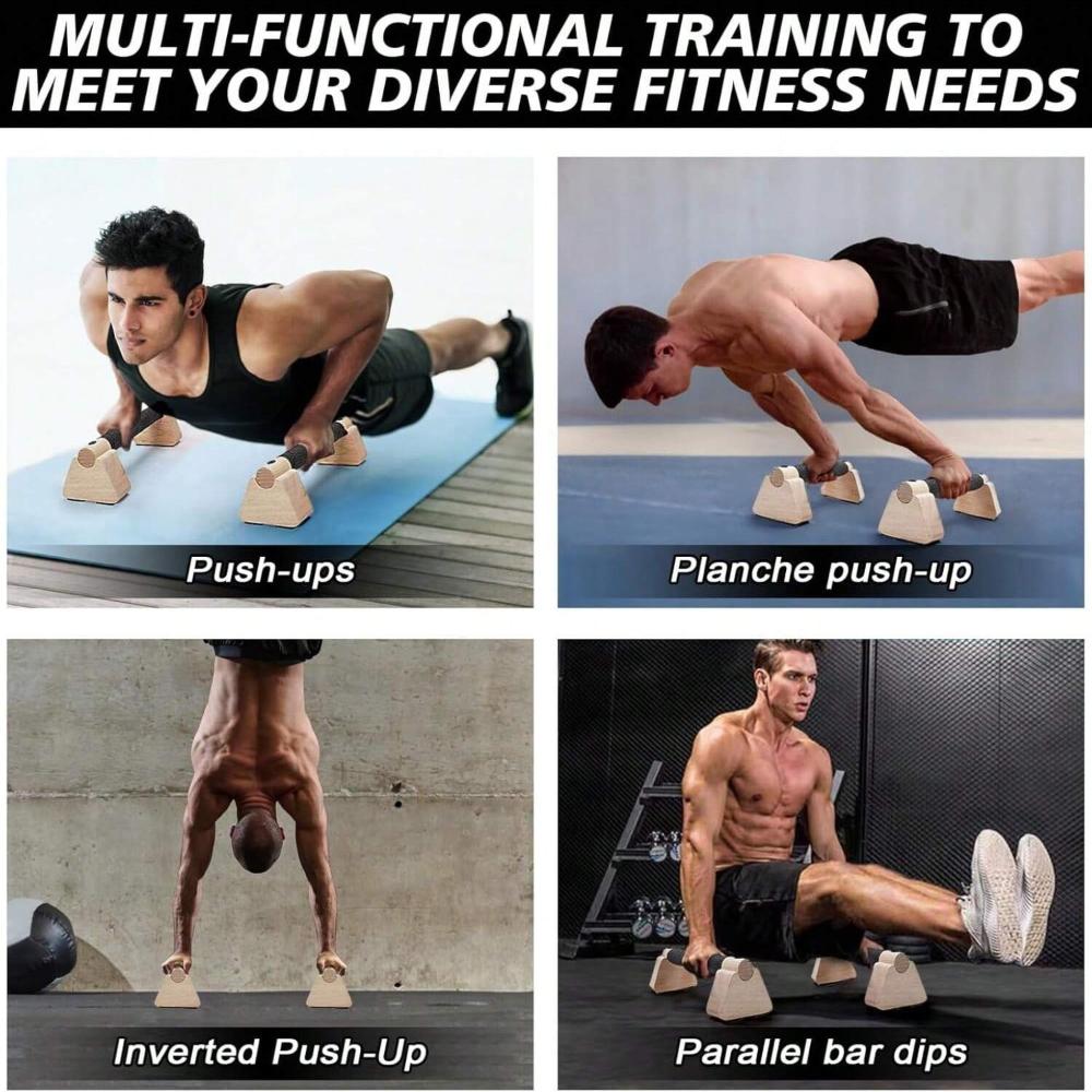 Parallettes Bars - Wooden Calisthenics Equipment for Handstand Training, Push Up Bars & Calisthenics Bar - Handstand Blocks and Pushup Handles for Men