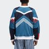Adidas Originals Trefoil Logo Print Contrasting Sports Loose Fit Crewneck Sweatshirt Men Sweatshirt Multicolor CE4851