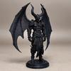 Demon Angel Statue with Armor And Wings, 3D Printed Gothic Sculpture for Desk Shelf, Dark Fantasy Home Decor, Halloween Gift for Men