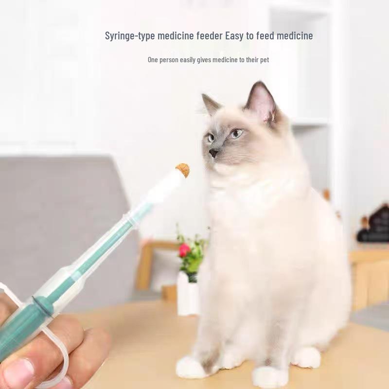 Pet Medicine Feeder Syringe for Cats & Dogs - Solid & Liquid Auxiliary Feeding Tool