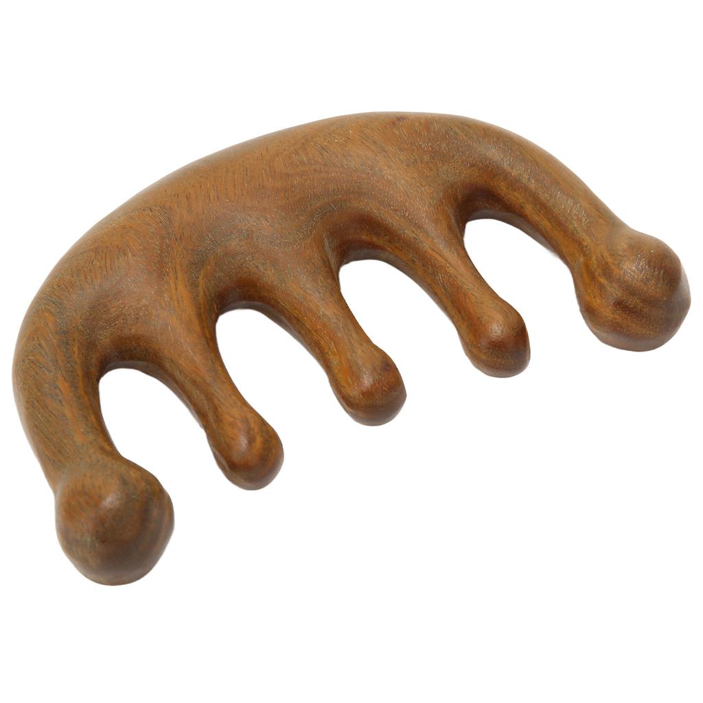 Wood Massage Comb Sandalwood Scraping Scalp Massage Comb for Head Neck Shoulder Hand and Arm